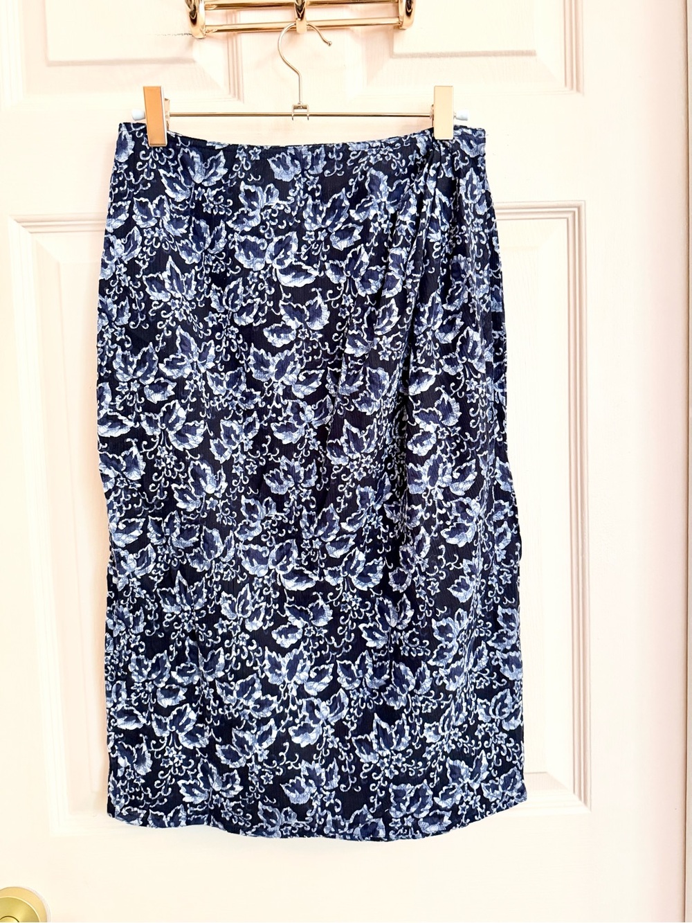 Blue floral vintage handmacher sport skirt